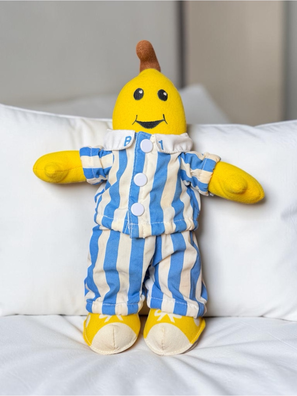 Vintage 1995 Bananas in Pajamas B1 12” Plush Doll TOMY